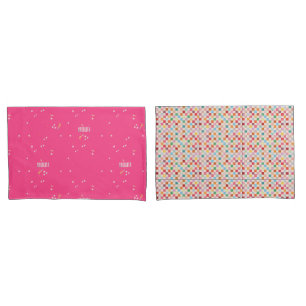 Hot Pink + Chequered Pillowcases