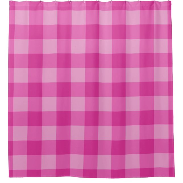 Hot Pink Chequered Squares Plaid Pinks (Front)