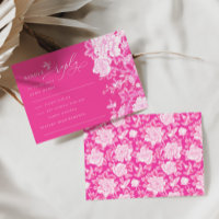 Hot Pink Chinoiserie Flower Garden Wedding RSVP