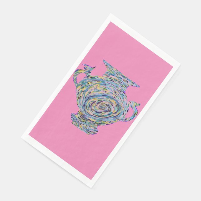 Hot Pink Chinoiserie Ginger Jar Jars Napkin (Corner)