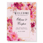 Hot Pink Chrysanthemum Wedding Foam Board