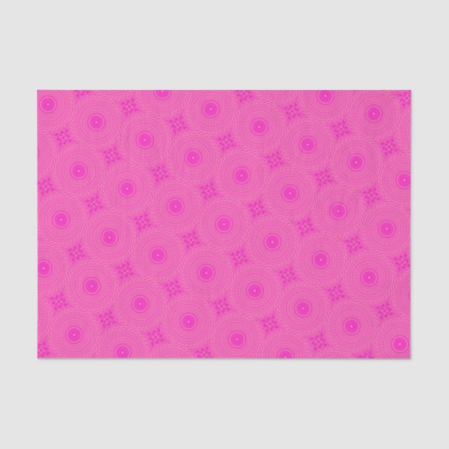 Hot pink circles pattern tissue paper (Front)