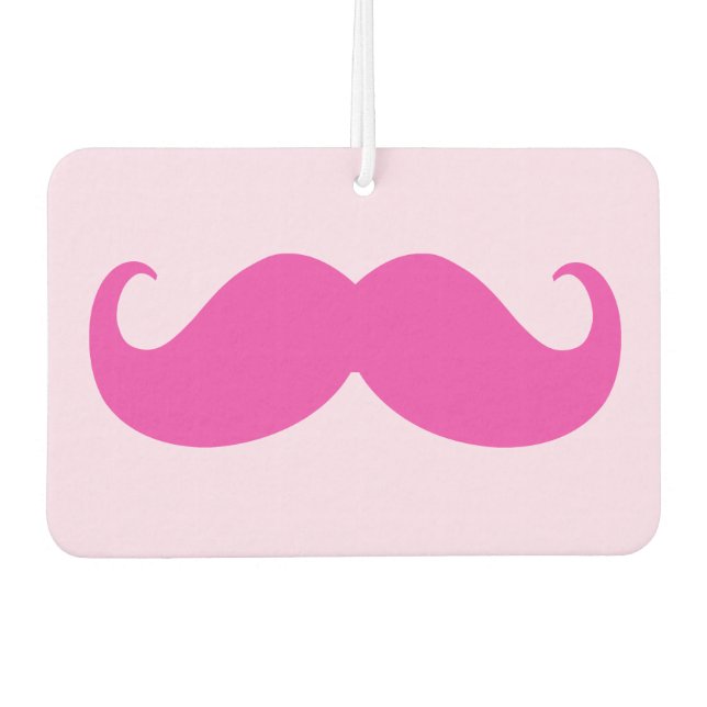 Hot Pink Classic Moustache Air Freshener (Front)