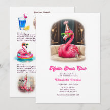 Hot Pink Club Funny Pink Flamingo Bachelorette