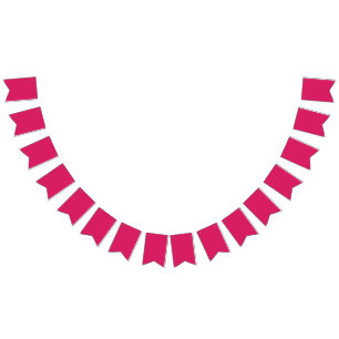 Hot Pink Colour Block   Bold Wedding Template Bunting Flags