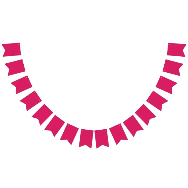 Hot Pink Colour Block | Bold Wedding Template Bunting Flags (All)