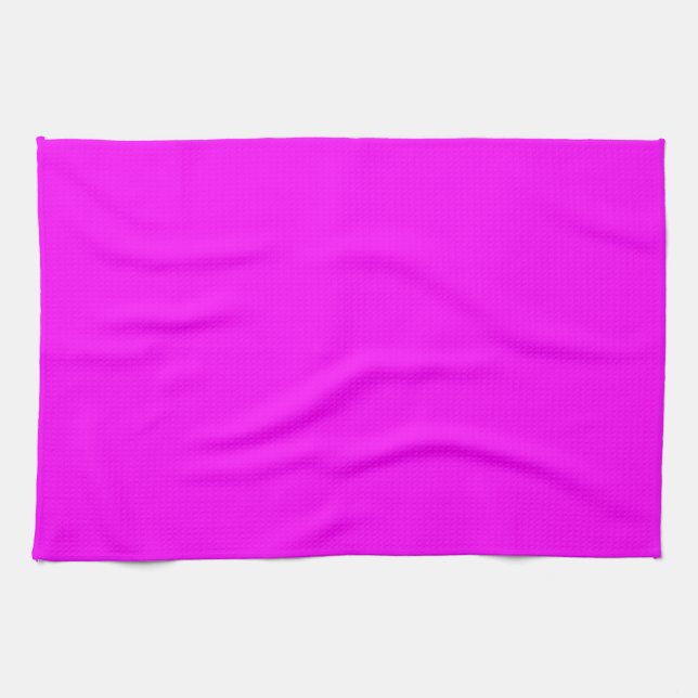 Hot Pink Colour Customized Designer Kitchen Towel (Horizontal)