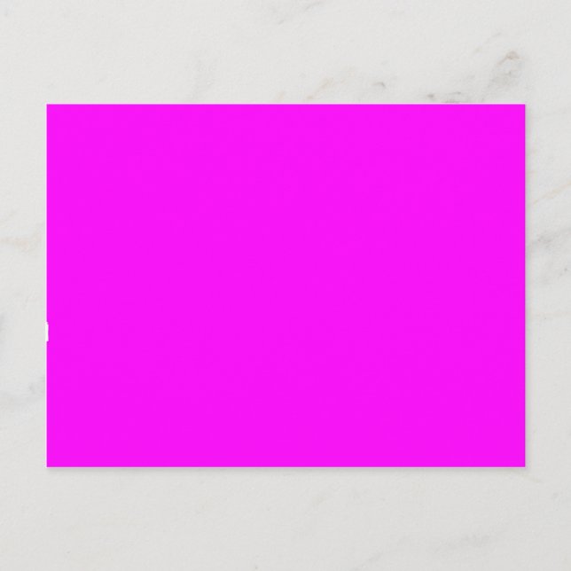 Hot Pink Colour Customized Designer Postcard (Front)