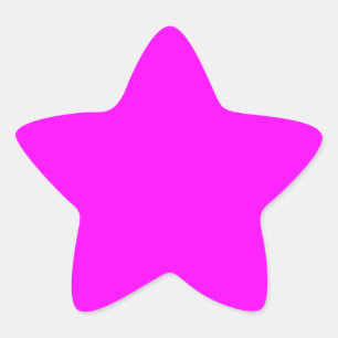 Hot Pink Colour Customized Designer Star Sticker