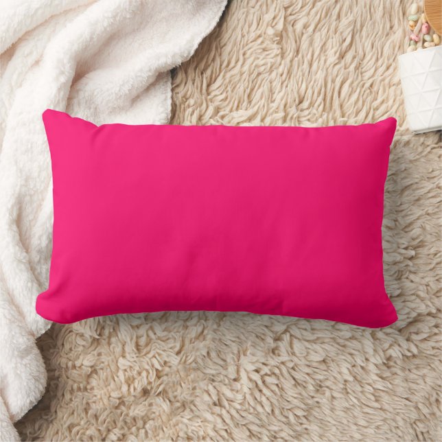 Hot Pink Colour Lumbar Pillow (Blanket)