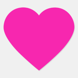Hot Pink Colour Only Custom Design Heart Sticker