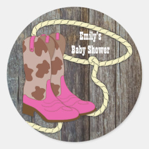 Hot Pink Cowgirl Stickers