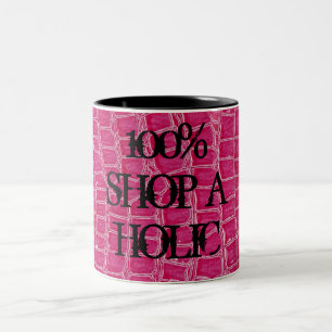 Hot Pink Croc Crocodile Skin Faux Coffee Mug Cup