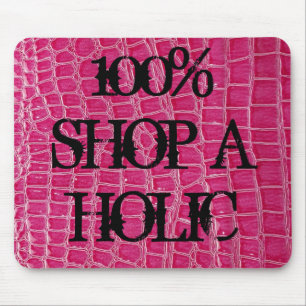 Hot Pink Croc Crocodile Skin Personalized Mousepad