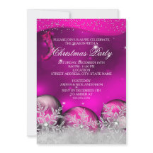 Hot Pink Crystal Snowflake Christmas Party