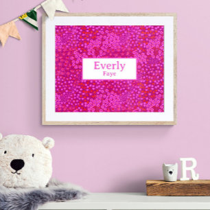 Hot Pink Custom Baby Girl Name Nursery Decor