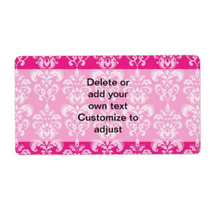 Hot pink damask pattern