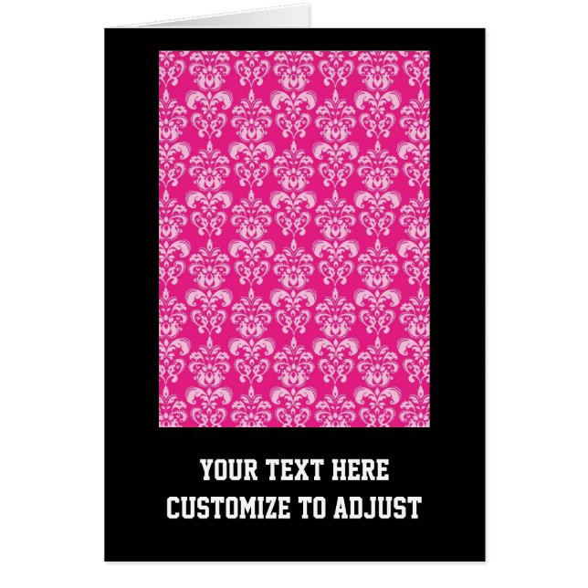 Hot pink damask pattern (Front)