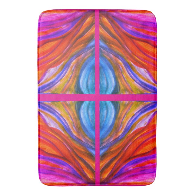 Hot Pink Desert Inspirations Bath mat (Front Vertical)