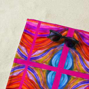Hot Pink Desert Inspirations large Throw pillow Beach Towel