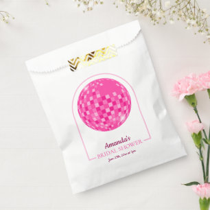 Hot Pink Disco Boogie Bridal Shower Favour Bag
