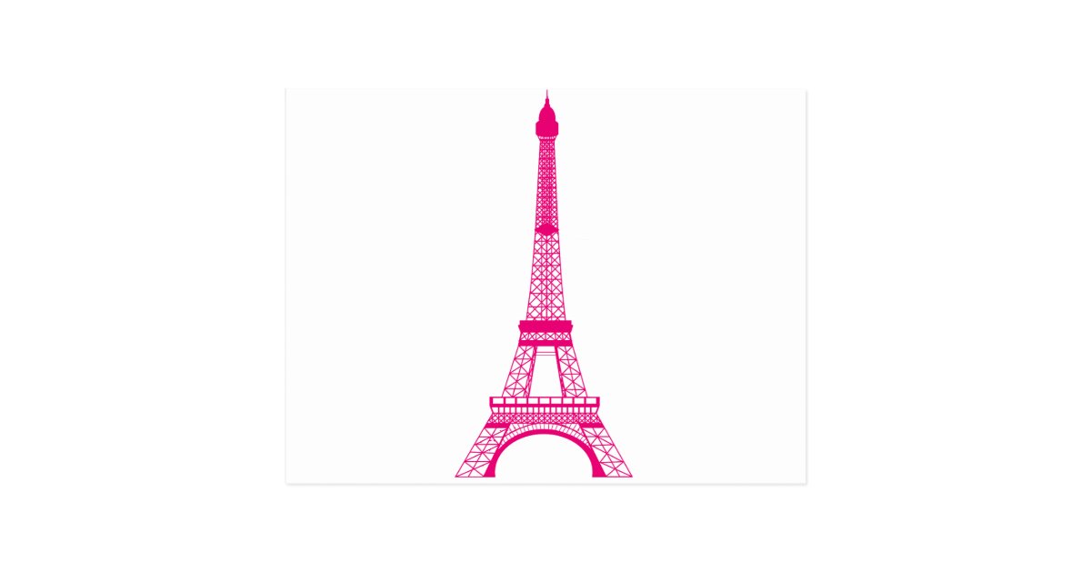 Hot Pink Eiffel Tower Postcard | Zazzle.ca