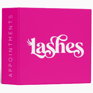 Hot Pink Elegant Lashes Appointments Binder