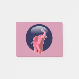 hot pink elephant post-it notes
