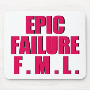 Hot Pink Epic Failure Mouse Pad