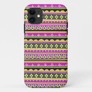 Hot Pink ethnic pattern iPhone 11 Case