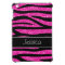 Hot Pink Faux Glitter Zebra Personalized