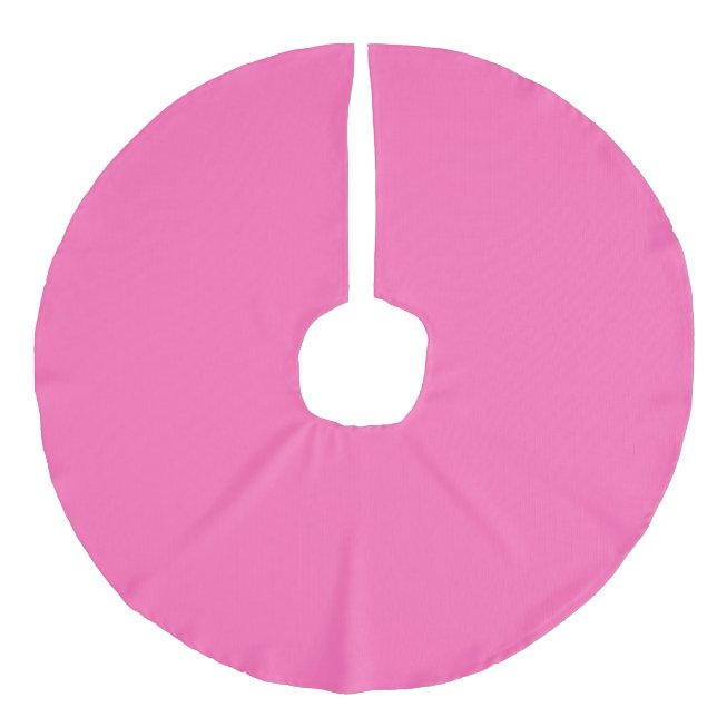 Hot Pink Faux Linen Tree Skirt (Front)