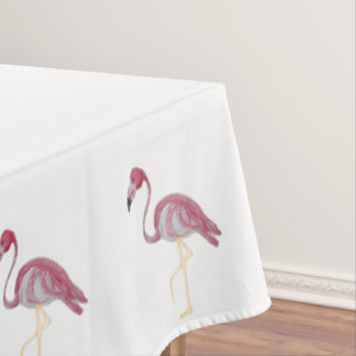 Hot Pink Flamingo Basketweave Lattice Tablecloth