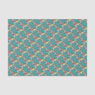 HOT PINK FLAMINGO, CHRISTMAS SANTA TISSUE PAPER