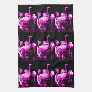Hot Pink Flamingo Kitchen Towel