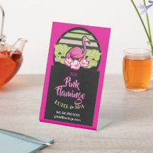 HOT PINK FLAMINGO Tropical Leaves Party Gift Favou