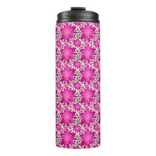 Hot Pink Floral Seamless Pattern  Thermal Tumbler