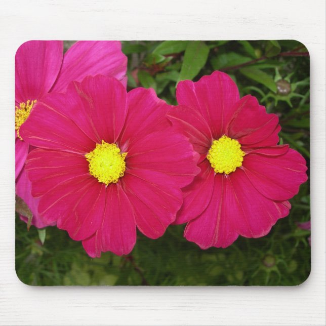 Hot pink flower mousepad (Front)