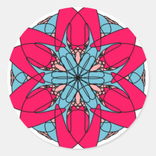 Hot Pink Flower Sticker