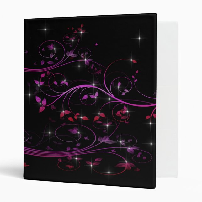 Hot Pink Flowers Binder (Front/Inside)