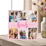 Hot Pink Friendship Friends 6 Photo Collage Gift Plaque<br><div class="desc">Celebrate your friendship with the Friendship Friends 6 Photo Collage Keepsake Gift Plaque. This personalized plaque features a beautifully arranged collage of six cherished photos, capturing unforgettable moments. Crafted from high-quality materials, it’s perfect for displaying on a desk, shelf, or wall. The heartfelt design adds a loving touch, making it...</div>
