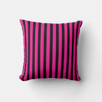 Hot Pink Fuchsia Black Striped 