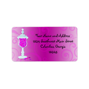 Hot Pink Fuchsia Candy Buffet Label