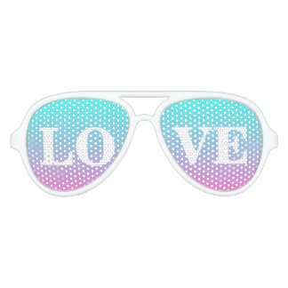 hot pink Fuschia turquoise ombre wedding favour Aviator Sunglasses
