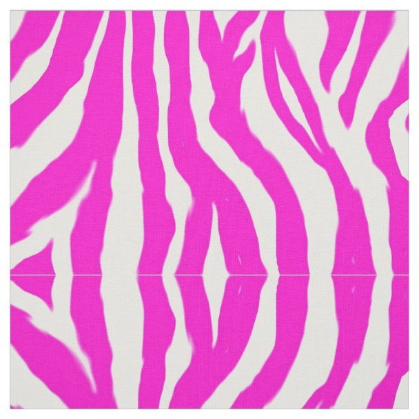 Zebra Animal Orange Pink Blue Print Pattern Fabric Zazzle