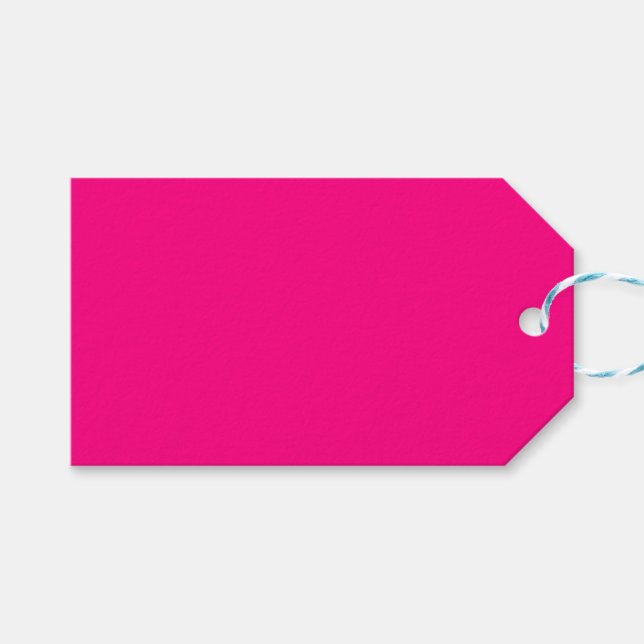 Hot Pink Gift Tag (Front (Horizontal))
