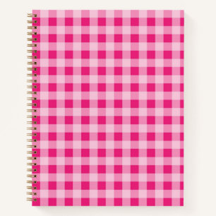 Hot Pink Gingham Notebook
