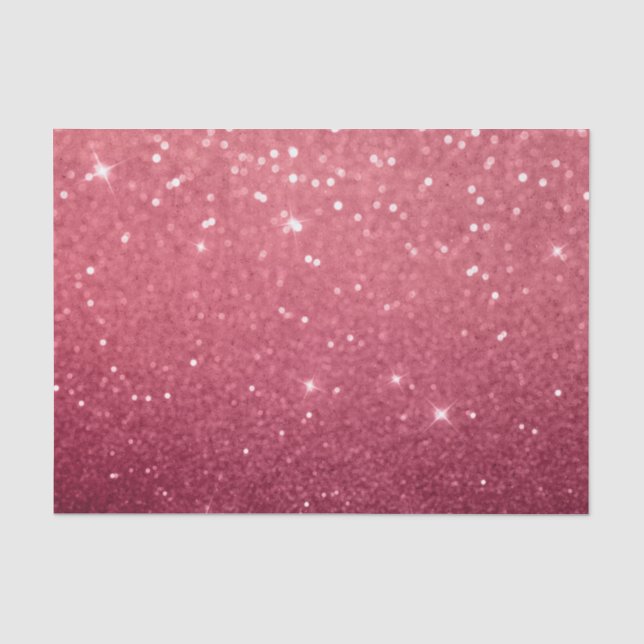 Hot Pink Girly Bokeh Twinkle Sparkle Glitter Gifts Tissue Paper (Front)