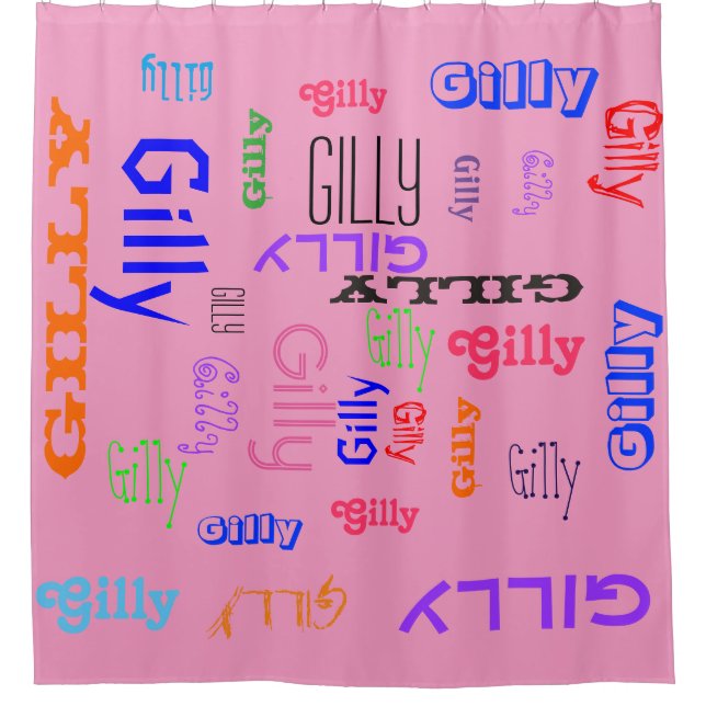 Hot Pink Girly Name Collage Customizable (Front)