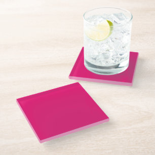 Hot Pink glass coaster